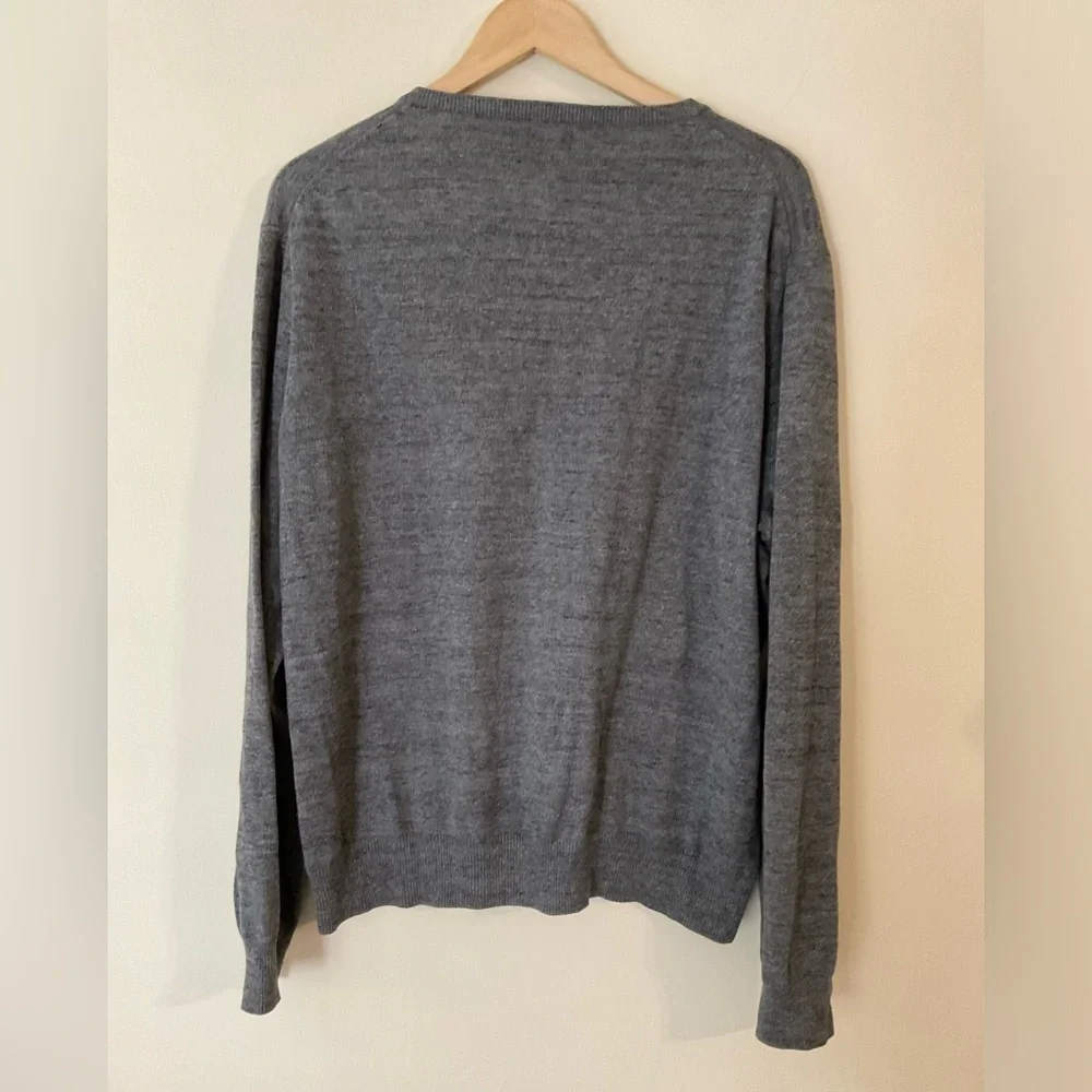 J Crew V-Neck Pullover Sweater, 100% Cotton, Size Large​​​​​​​​
